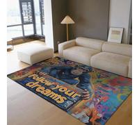WEECHAINGE Tapis 180x270cm lavables pour Le Salon Graffiti Cartoon Motif Singe carpette à Poils Courts Chambre Descente de lit antidérapant Doux en TPR Anti déplacement la Cuisine Couleur du Studio