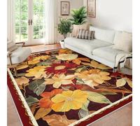 WEECHAINGE Tapis 200x300cm Fleuri dans l entrée carpette antidérapant intérieur Petits Descente de lit lavables pour Chambre et Cuisine Vintage à Poil Bas Anti Taches détache Le Salon la Porte d