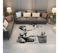 WEECHAINGE Tapis 60x120cm de Nursery Sketch Boy Toys Print Area Carpets pour Salon Salle arpette Sol Minimaliste Moderne Lavable à Poil Court et Non décollant avec Un Dos antidérapant la