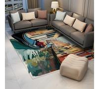 WEECHAINGE Tapis 60x120cm Wahsable Salon Paillasson Artistique Venise Canal & Gondole Créatif Européen Paysage & Architecture Faible Tapis