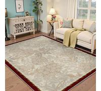 WEECHAINGE Tapis 90x150cm Vintage pour Salon carpette Bohème Ultra Doux Descente de lit Traditionnel Fleuri Vieilli Chambre Décoration Salle Jeux Dos antidérapant à Poil Bas Lavable dans Le Hall d