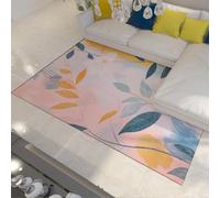 WEECHAINGE Tapis antidérapants pour Salon d’Art Abstrait 120x150cm Tapis de nurserie de Fleurs bohèmes Tapis Ultra Doux et Fin Lavable pour l’entrée du Balcon Chambre