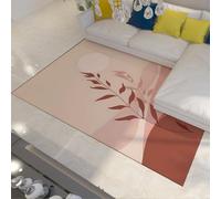 WEECHAINGE Tapis botaniques minimalistes 60x90cm Tapis de Sol antidérapant à Motif de Soleil de Montagne Abstrait Tapis Doux Lavable à Poil Bas et Fin pour Balcon de Salon