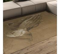 WEECHAINGE Tapis d Art Classique pour Chambre Peinture célèbre carpette de prière imprimés à Mains Descente lit Doux Rustique Style Ferme intérieur antidérapant Léger rectangulaire Le 160x200cm