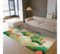 WEECHAINGE Tapis de château de Dessins animés pour Salon et Chambre 120x180cm Ciel Fantastique Nuages de Ciel Tapis colorés et rêveurs Tapis rectangulaire antidérapant à Poil Bas pour Chambre de bébé
