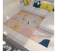 WEECHAINGE Tapis Minimaliste Moderne 160x230cm Gamme botanique Abstraite Tapis lavables de Chambre Tapis antidérapants antidérapants pour Le dortoir d’étude du Salon