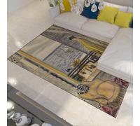 WEECHAINGE Vue sur Le Balcon de Bord de mer Grand Tapis 90x180cm Chemin de Table Lavable à Poils Ras Tapis de Sol rectangulaires d’intérieur antidérapants pour Le Sol de la Cuisine Perte Couloir