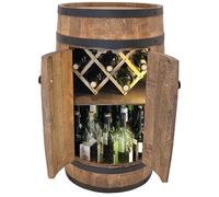 weeco Porte-bouteilles L.E.D avec porte et porte-vin - Porte-bouteilles - 80 cm - Décoration rustique - Style rustique - Wengé foncé