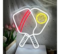 Weeddy Enseigne Néon Pickleball LED, Décoration Murale Sportive à Intensité Variable et Alimentation USB, Idée Cadeau pour Amateurs de Pickleball, Accessoire pour Chambre, Bureau ou Salle de Jeux