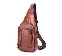 WeeDee Sacoche Homme Bandoulière Cuir Sac Bandouliere Homme Sac à Dos Poitrine Pochettes des Sport Affaires Voyage