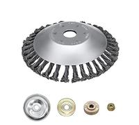 Weeding Head Steel Wire 150 x 25.4 mm Round Weed Brush Universal Brush Head Weed Brush Head with 4 Accessories for Gardens,Lawns