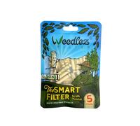 Weedlez SmartFilter Slim Trino Lot de 50 filtres à charbon actif avec cellulose, céramique et charbon actif végétalien en coquilles de noix de coco Pour un plaisir doux sans obstruction