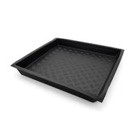 Weedness Bac de récupération flexible 120 x 120 x 12 cm - En plastique étanche - Plante de culture - Pot de fleurs en plastique - Soucoupe pour plantes