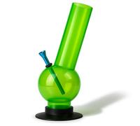 Weedness Bong Acryl Fou 30 cm avec Kickloch - Plastique Petit Mini Ensemble Accessoires Pipe Eau Set Plastique