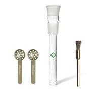 Weedness Bong Verre Chillum Diffuseur 18,8 mm Fente 14 cm Ensemble 3 pièces - Accessoire Shillum Tête Adaptateur Embout Steckchillum Raccord