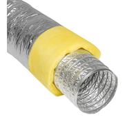 Weedness Conduit d’air isolé Ø 160 mm - 1 m pour climatiseurs extracteurs Hottes et sèche-Linge Gainage Flexible Silencieux Conduit de Ventilation
