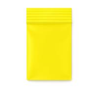 Weedness Lot de 100 sachets à fermeture par pression - 4 x 6 cm - Jaune - Extra épais - En plastique - Avec fermeture éclair - Petits sacs transparents