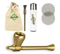 Weedness Pipe à Champignon Métallique 9 cm Ensemble de 5 pièces - Pipe à Tabac Pipe à Vis Pipe à Fumer pour Voyage Pipe Pur Petite Pipe Noble