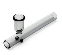 Weedness Pipe en Verre Kawumm Noir 10 cm - Pipe à Tabac Accessoire Fumer Trou de Kick