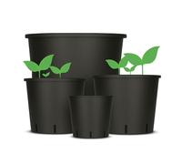 Weedness Pot de Fleurs Rond 35 litres 40 x 31 cm Noir pour l'intérieur et l'extérieur - Pot Pot de Plantes Angulaire Pot de Plantes Pot de Culture Pot de Fleurs Balcon Jardin Plantes