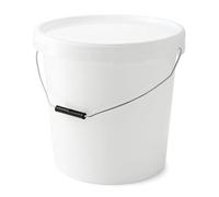 Weedness Seau avec Couvercle 20 litres Blanc Étanche à la Lumière et aux Odeurs - Seau en Plastique Culture Récolte Séchage Seau de Lavage Seau à Miel Seau en Plastique Bac