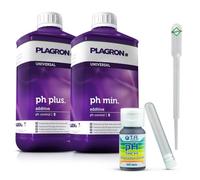 Weedness T.A. pH Test Kit + Plagron pH-Minus + pH-Plus - Kit complet pH +/- pour nutrition des plantes