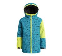 WeeDo Veste d’hiver 'Cosmo Universe' jaune / pétrole / noir, Taille 140