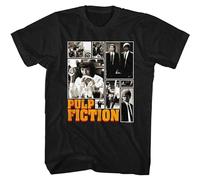 WEedsyJXU Men's Pulp Fiction - Collage - Adult T-Shirt Black L