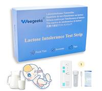 WEEGEEKS Test de l'intégrité du lactose Bandelette de test de l'activité de la lactase - Fiable, rapide et facile à utiliser Outil de diagnostic à domicile. Convient à divers groupes de personnes (1)