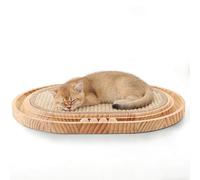 WeeGoo Griffoir en sisal pour chat, 43 × 33 × 2,4 cm, jouet interactif pour chat avec piste à billes en bois et balles mobiles pour chats pour se détendre