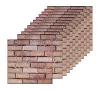 WeeGoo Lot de 12 panneaux muraux 3D auto-adhésifs en PVC, 30 x 30 cm, panneau mural imperméable pour salon, chambre à coucher, cuisine