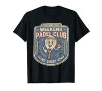 W nd rétro : Padel Club Serve Smash Brag Padel Tennis T-Shirt Graphique avec Valeur