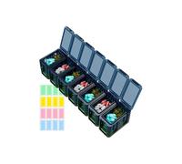 Week Pill Organizer | Containers For Traveling - Airtight Medicine Dispenser With Label Slots For Medication Management Anti-Moisture Holder