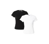 WEEKDAY T-shirt 'Carla' noir / blanc, Taille XS