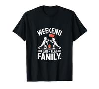 Weekend Flag and Flag Family Football T-Shirt