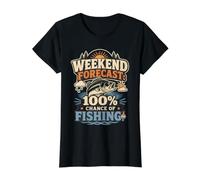 Weekend Forecast 100% Chance of Bass Fishing T-Shirt Graphique avec Valeur