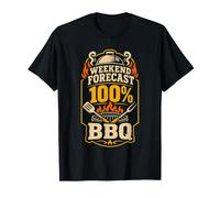 Weekend Forecast 100 Percent BBQ T-Shirt Grill T-Shirt