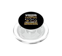 Weekend Forecast Camping with A Change of Drinking Camper PopSockets PopGrip pour MagSafe