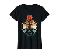 Weekend Forecast Darts with a Chance of Drinking T-Shirt Graphique avec Valeur, Femme, Noir, L