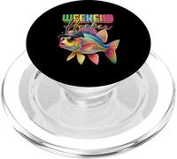 Weekend Hooker Poisson coloré Portant Un Chapeau Lunettes de Soleil pêche PopSockets PopGrip pour MagSafe