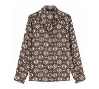 Weekend Max Mara - Chemise Imprimée en Soie Style Pyjama - Femme - Blouses et Chemises - Brun - Taille: 38 FR
