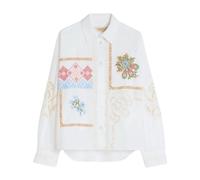 Weekend Max Mara, Femme, Blouses et Chemises, Multicolore, Taille: 34 FR Camicia ricamata pizzo