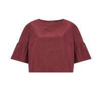 Weekend Max Mara, Femme, Blouses et Chemises, Rouge, Taille: 42 FR Blouse Courte en Taffetas de Coton