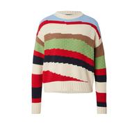 Weekend Max Mara Pull-over 'POLO' beige / marron / vert / rouge, Taille M