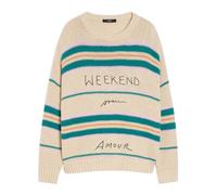 Weekend Max Mara - Pull Oversize Rayé Beige - Femme - Pulls - Beige - Taille: 36 FR