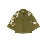 Weekend Max Mara - Chemise courte avec détails brodés - Femme - Blouses et Chemises - Vert - Taille: 38 FR