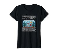 Weekend Warrior Aquariist Plus il y a de Poissons, Mieux Je me Sens drôle T-Shirt Graphique avec Valeur, Femme, Noir, S