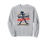 Weekend Warrior Labor Days pour l'autonomisation des Femmes Sweatshirt, Unisexe pour Adultes, Gris Chiné, S