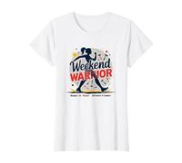 Weekend Warrior Labor Days pour l'autonomisation des Femmes T-Shirt, Femme, Blanc, 3XL