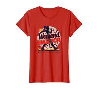 Weekend Warrior Labor Days pour l'autonomisation des Femmes T-Shirt, Femme, Rouge, XXL